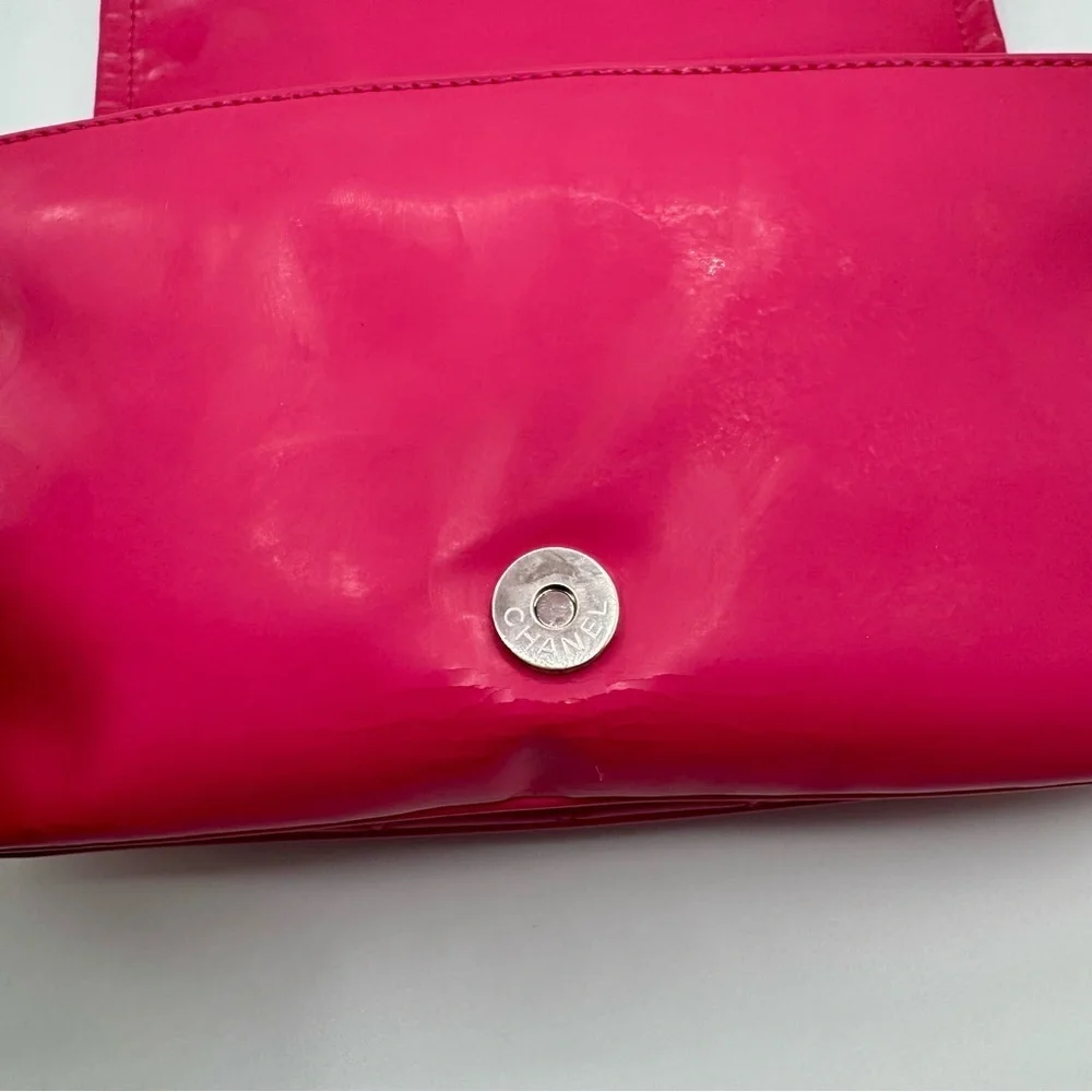 CHANEL - Small Pink Vinyl Lipstick Flap Bag | Fair to Good Condition